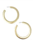 Gold hoop earrings with post backs.
