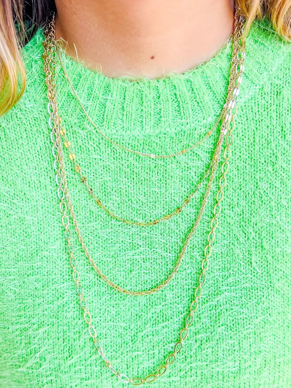 Gold Layering Necklaces | 4 Choices