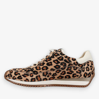 Leopard print sneaker on a white background
