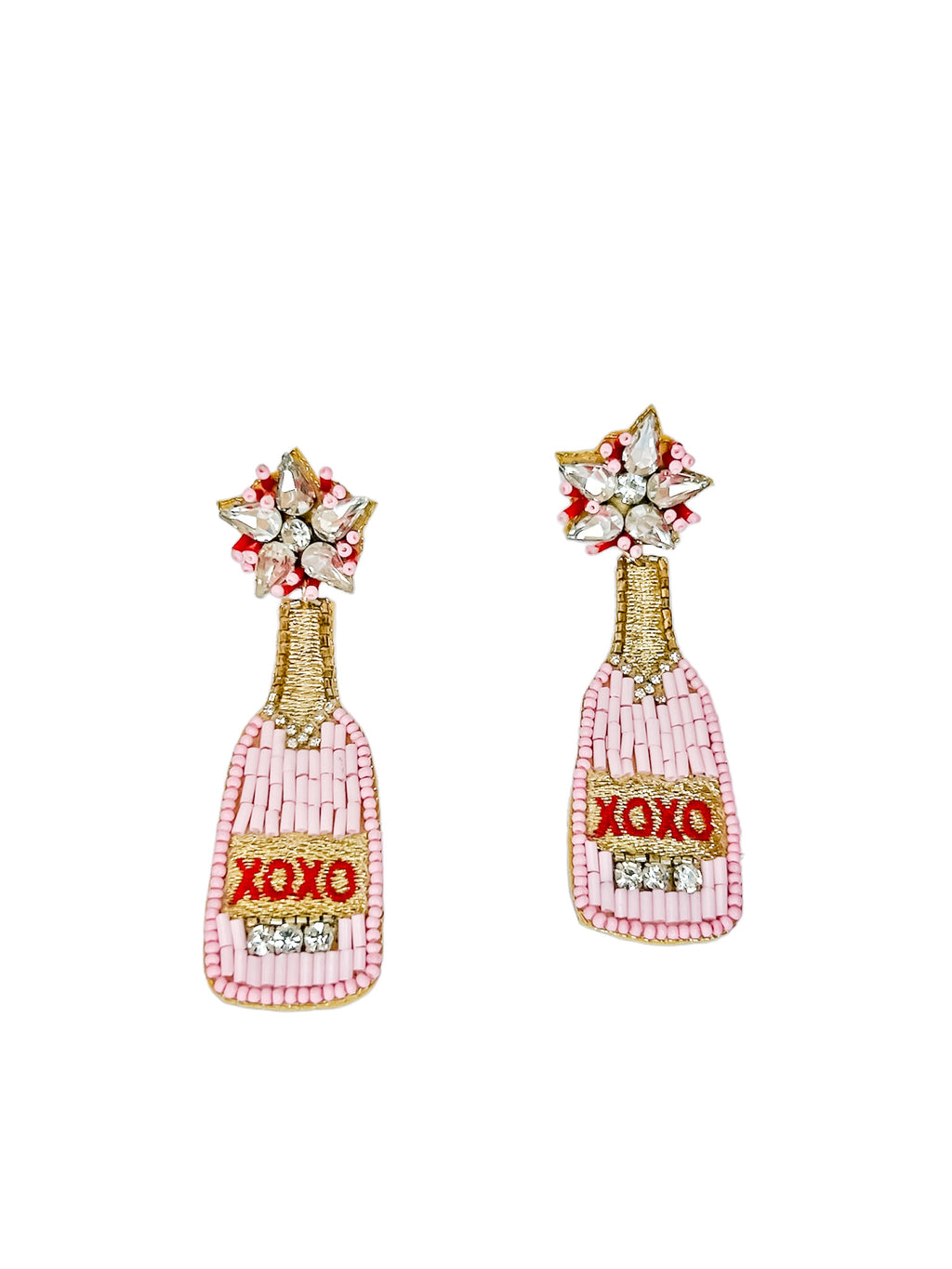XOXO Champagne Bottle Earrings Final Sale
