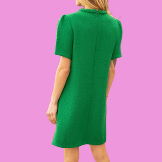 Emerald Tweed Dress