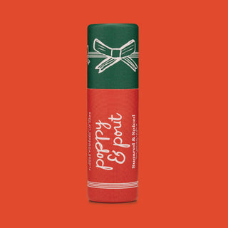 Poppy & Pout Sugared & Spiced Lip Balm in eco-friendly tube with hydrating natural formula