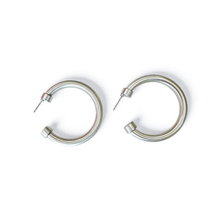 Hoo Hoops Silver Earrings Medium