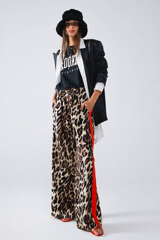 Leopard Red Trouser