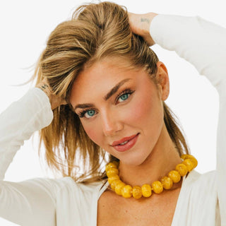 Pretty Simple Bella Beaded Necklace Honey Gold