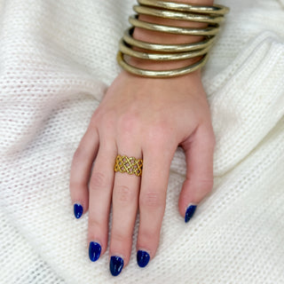 Woven Crown Adjustable Ring