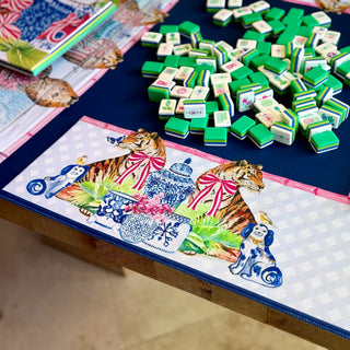 Mahjong Mat - Chinoiserie Tigers