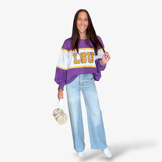 Queen of Sparkles LSU Jewel Sweatshirt