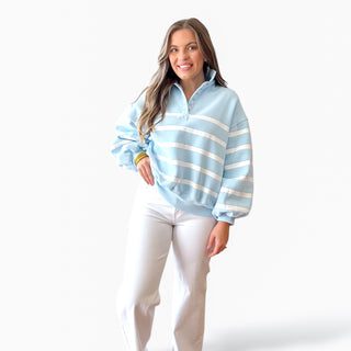 Felicity Sweatshirt Blue Stripe