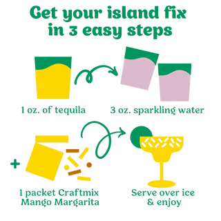 Instant mango margarita mix packet refreshing orange cocktail styled