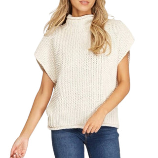 Mock Neck Sweater Top