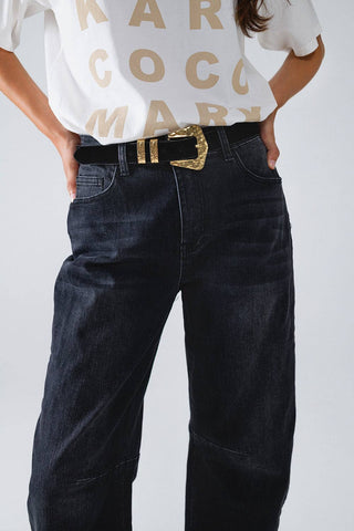 Barrel Jeans Black