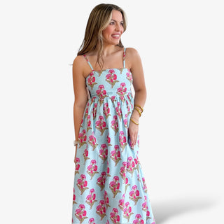 Blue Floral Maxi Dress