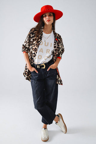 Leopard Red Shirt