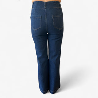 High Rise Kick Flare Denim
