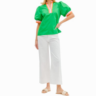Palm Beach Poplin Top