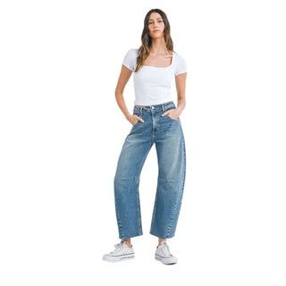 Barrel Denim Blue Jeans