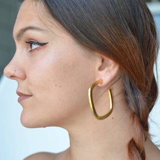 Alid Square Hoop Earrings