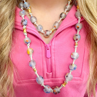 Multi colored beaded necklace