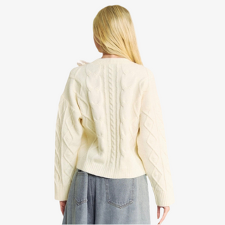 Woven Bow Sweater