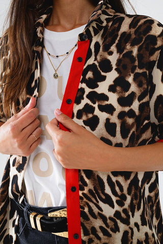 Leopard Red Shirt