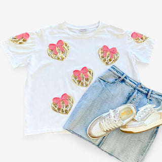 Heart & Bow Sparkle Tee