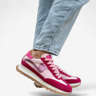 PMK Lumia Pink Leather Sneakers