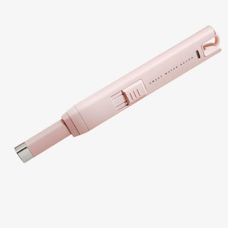 Electric candle lighter blush pink usb rechargeable long handle arc lighter close up