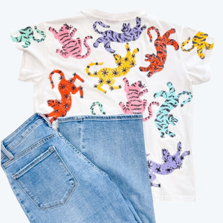 Crawling Rainbow Tiger Tee