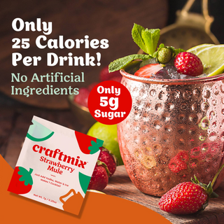 Instant strawberry mule mix packet refreshing cocktail styled