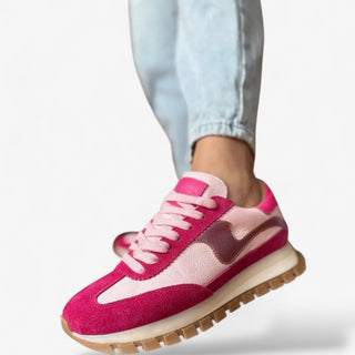 PMK Lumia Pink Leather Sneakers
