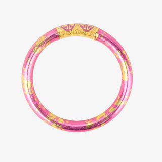 BudhaGirl Pink and gold bangle on a white background