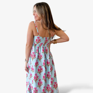 Blue Floral Maxi Dress