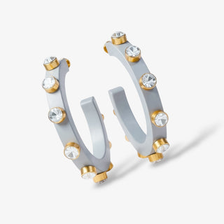 Grey Glam Pop Hoops