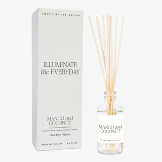 Mango coconut reed diffuser glass bottle home fragrance sticks tropical scent