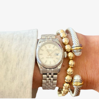 Cable Circle Cuff Bracelet