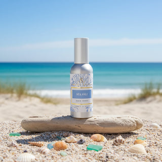 Sea Salt room spray beach setting coastal home fragrance decor styling front view