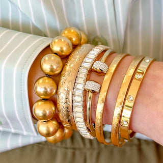 Radiant Bezel Crystal Bangle