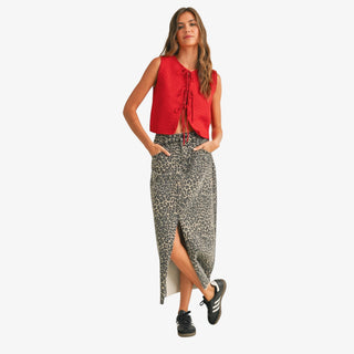 Scarlett Textured Tie Front Top