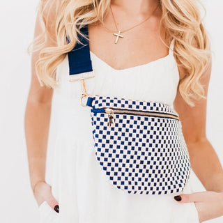 Westlyn Bum Bag Navy Check