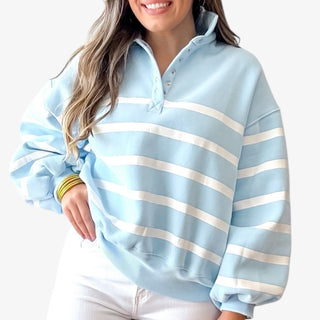 Felicity Sweatshirt Blue Stripe