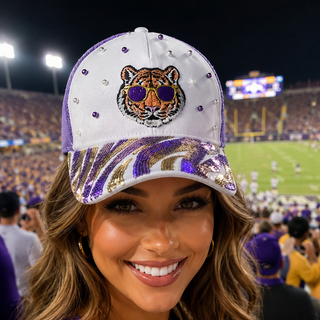 Tigers Sequin Trucker Hat