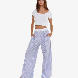 Striped Seersucker Boxer Pants