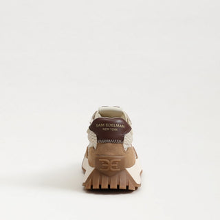 Sam Edelman Langley mesh sneakers in ivory and tan with cowsuede accents
