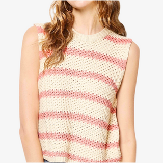 Blush Stripe Sweater Vest