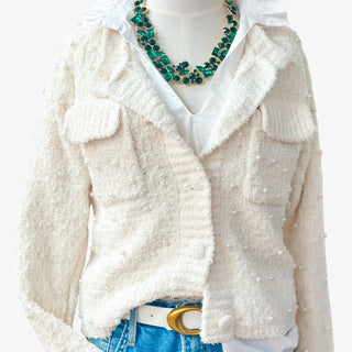 Rowan green crystal statement necklace with emerald stones and gold-tone setting