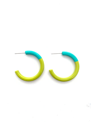 Color Block Hoops Final Sale