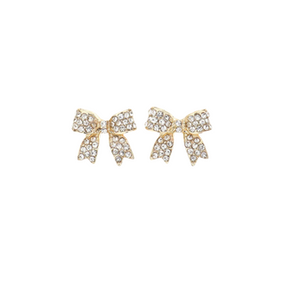 Rhinestone Bow Stud Earring