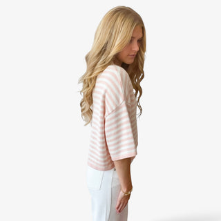 Natalia Stripe Loose Knit Top
