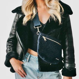 Suede Westlyn Bum Bag Navy